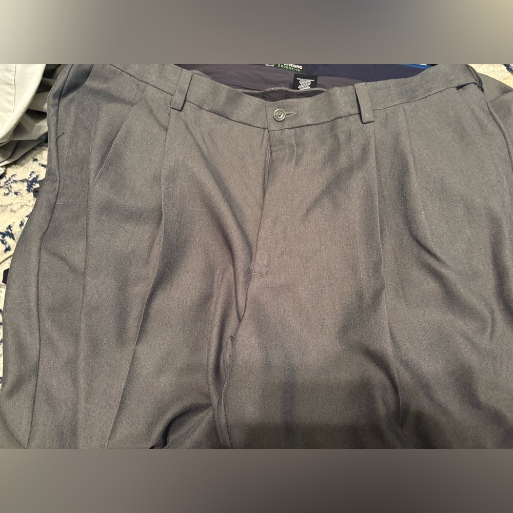 Gray Pleated Trousers